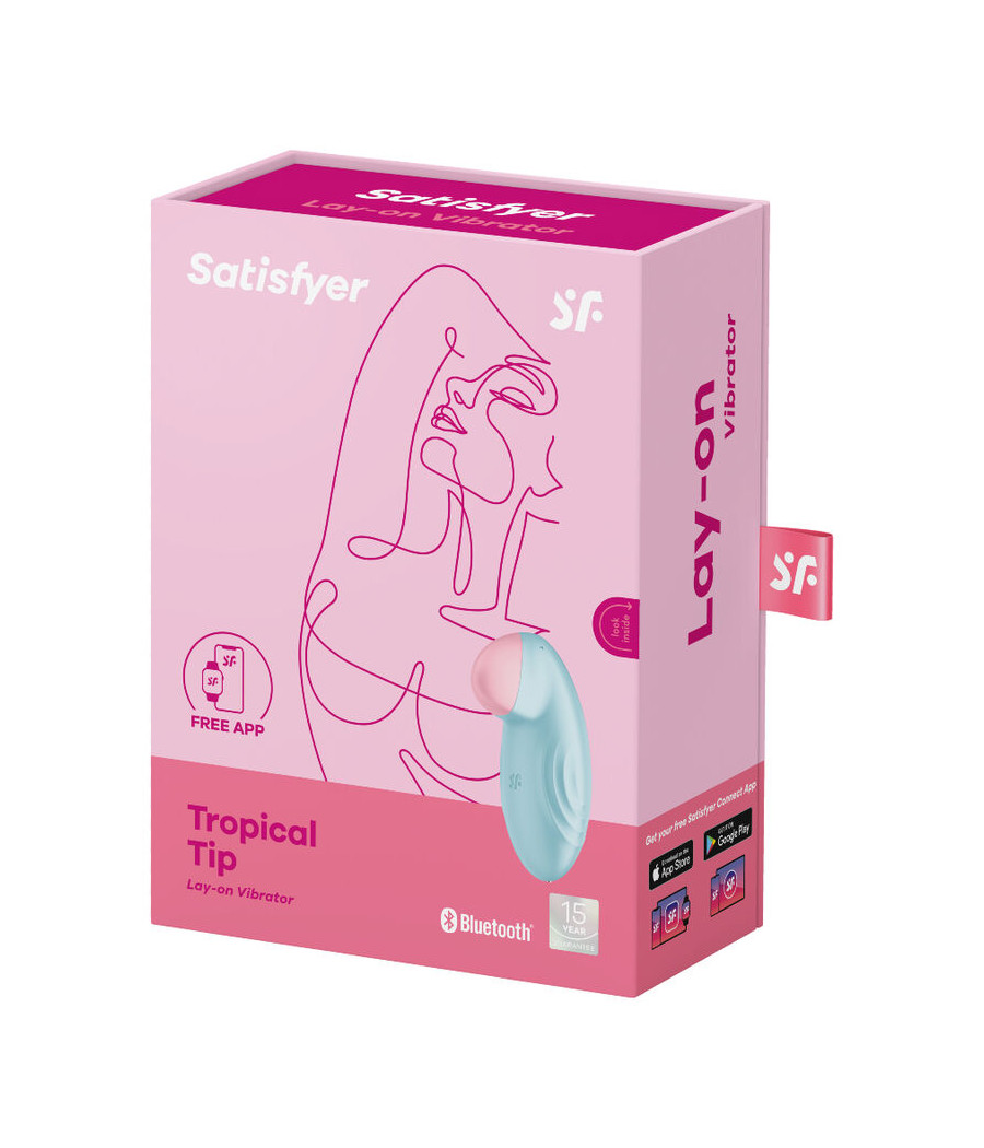 SATISFYER - VIBRATORE DA LAY-ON TROPICAL TIP BLU