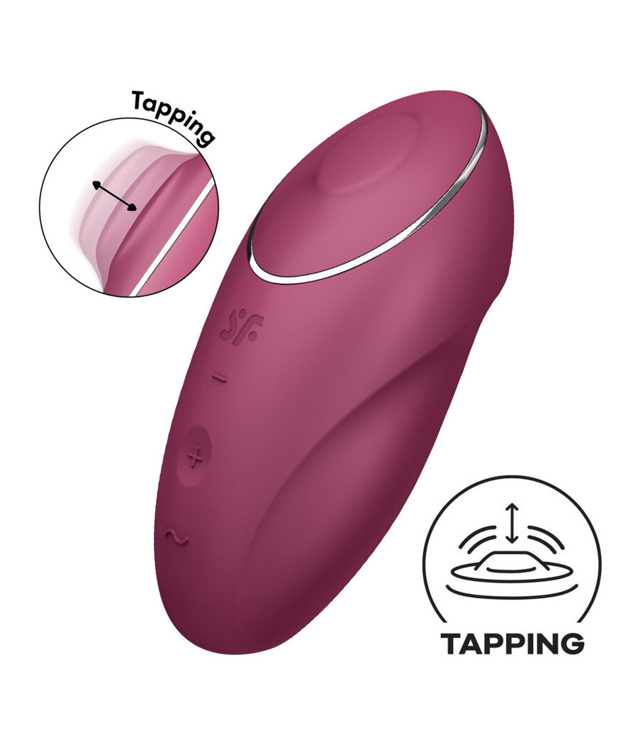 SATISFYER - TAP & CLIMAX 1 VIBRADOR LAY-ON ROJO