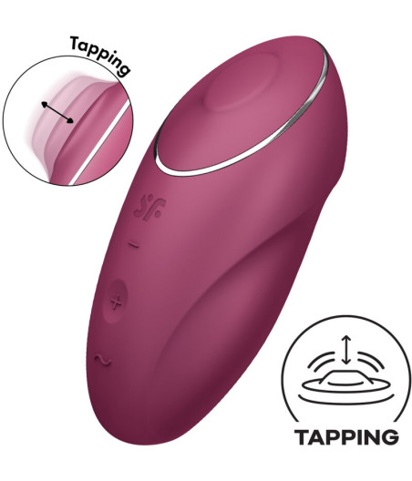 SATISFYER - TAP & CLIMAX 1 VIBRATORE LAY-ON ROSSO