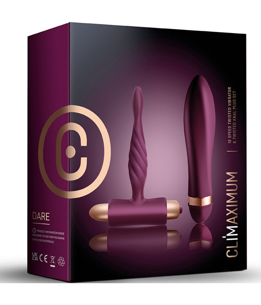 CLIMAXIMUM - DARE KIT TWISTED VIBRATOR + ANAL PLUG BEGINNER