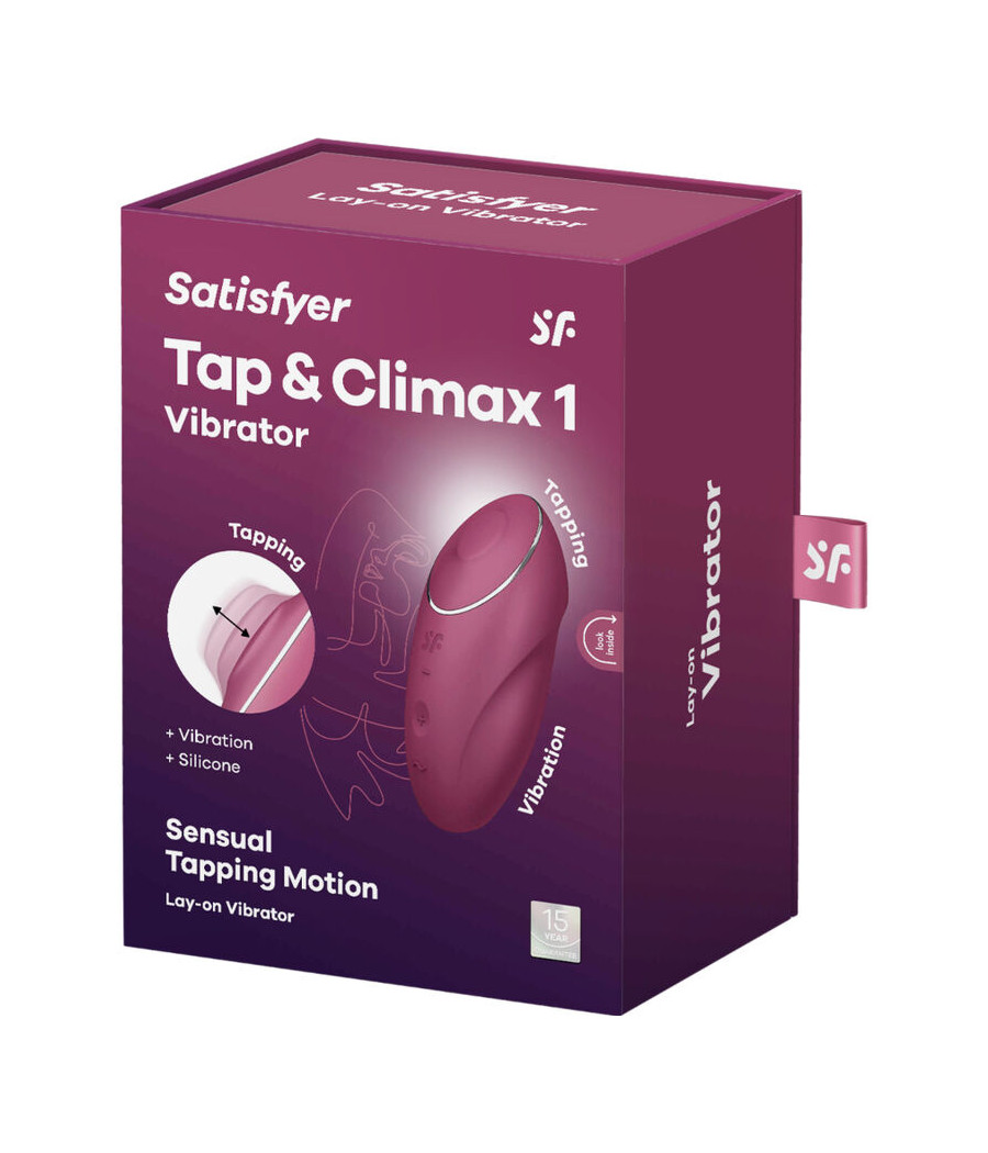 SATISFYER - TAP & CLIMAX 1 VIBRATORE LAY-ON ROSSO