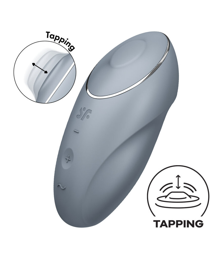 SATISFYER - TAP & CLIMAX 1 VIBRATORE LAY-ON GRIGIO
