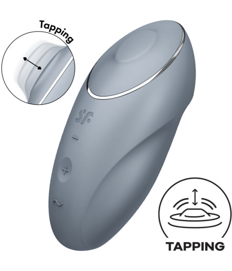 SATISFYER - TAP & CLIMAX 1 VIBRADOR LAY-ON CINZA