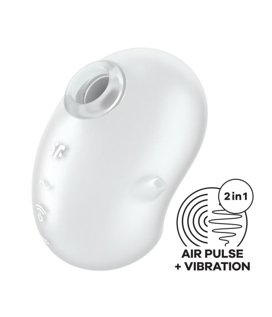 SATISFYER - CUTIE GHOST VIBRATEUR  POSER BLANC