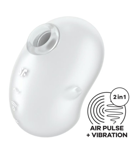 SATISFYER - CUTIE GHOST VIBRATEUR  POSER BLANC