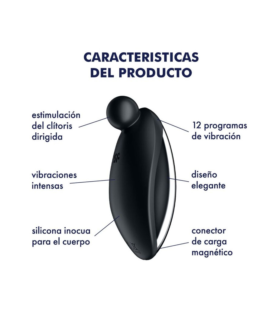 SATISFYER - SPOT ON 2 VIBRADOR LAY-ON NEGRO