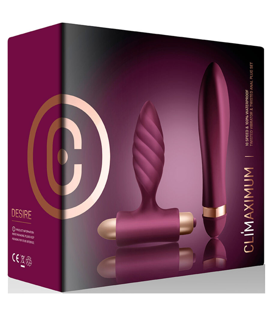 CLIMAXIMUM - DESIRE KIT TWISTED VIBRATOR + ANALPLUG