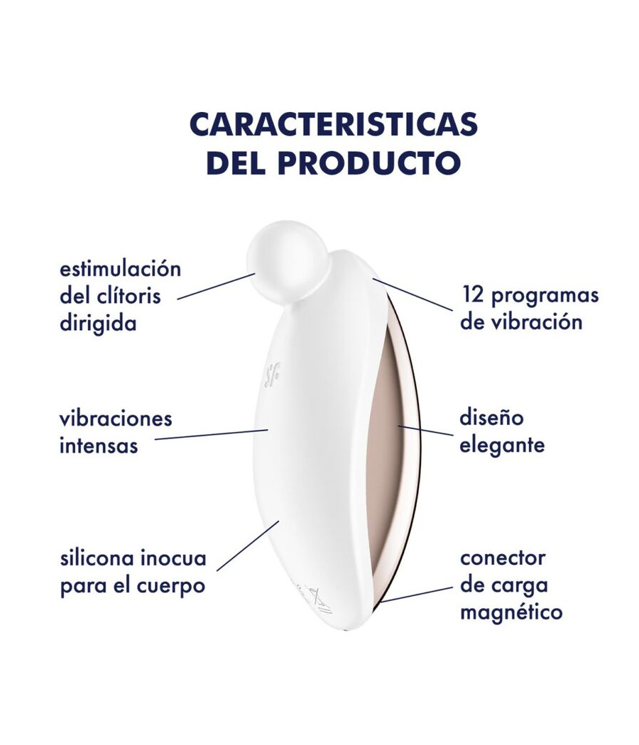 SATISFYER - SPOT ON 2 VIBRATEUR LAY-ON BLANC