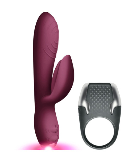 CLIMAXIMUM - LAMOUR KIT RABBIT VIBRATOR + LED COCK RING