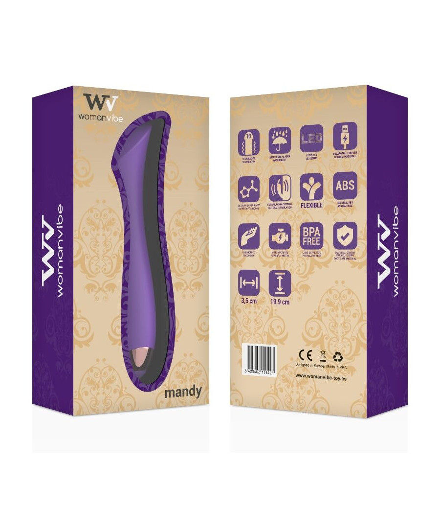 WOMANVIBE - VIBRATORE RICARICABILE IN SILICONE PUNTO "K" MANDY