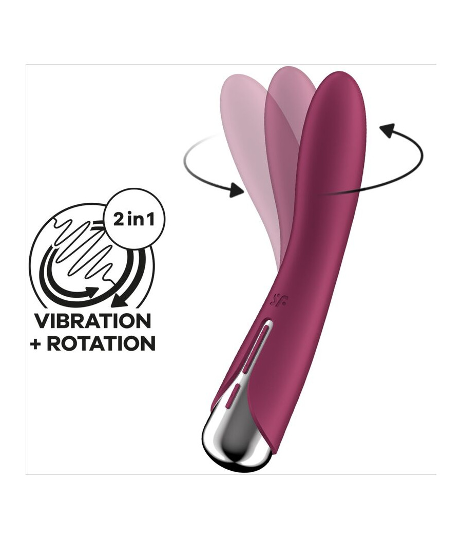 SATISFYER - VIBRADOR ROTATOR G-SPOT VIBE 1 G-SPOT VERMELHO