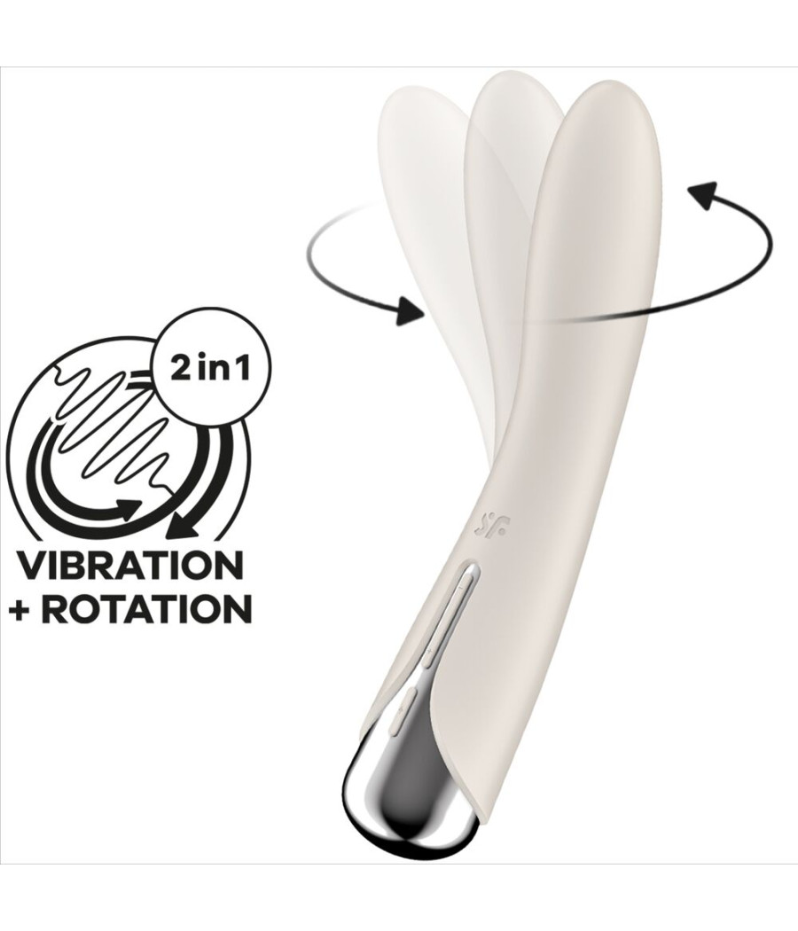SATISFYER - VIBRATORE ROTATORE SPINNING VIBE 1 G-SPOT BEIGE