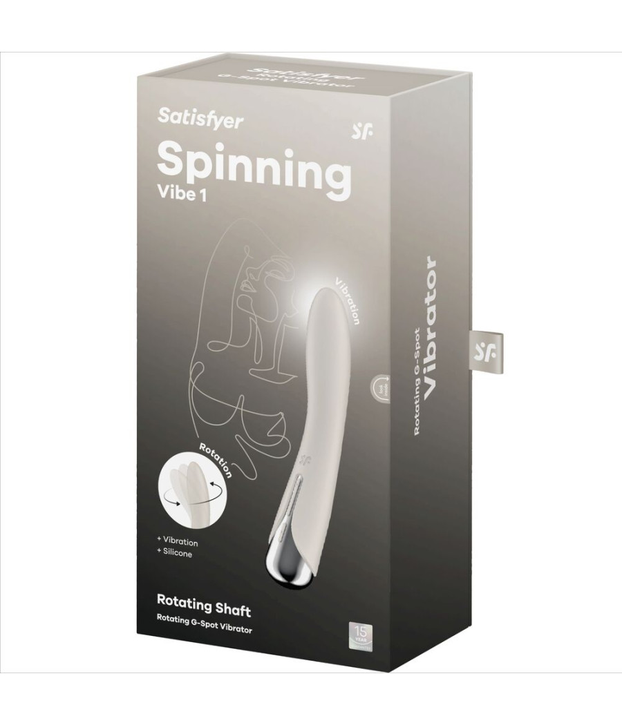 SATISFYER - VIBRATEUR ROTATEUR SPINNING VIBE 1 G-SPOT BEIGE