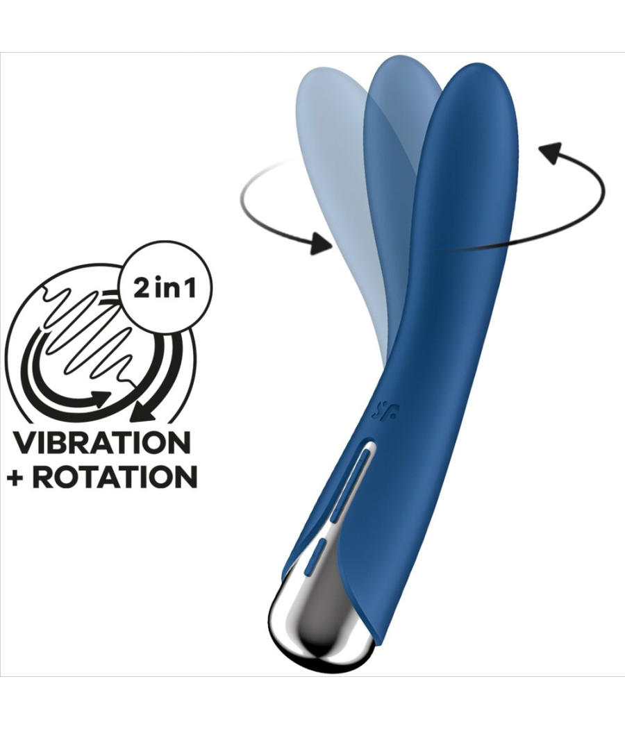SATISFYER - VIBRATORE ROTATORE SPINNING VIBE 1 G-SPOT BLU