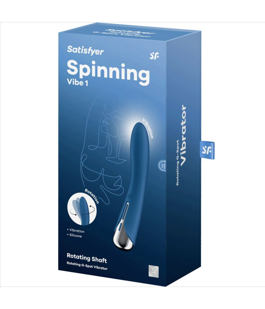 SATISFYER - SPINNING VIBE 1 VIBRADOR ROTADOR G-SPOT AZUL