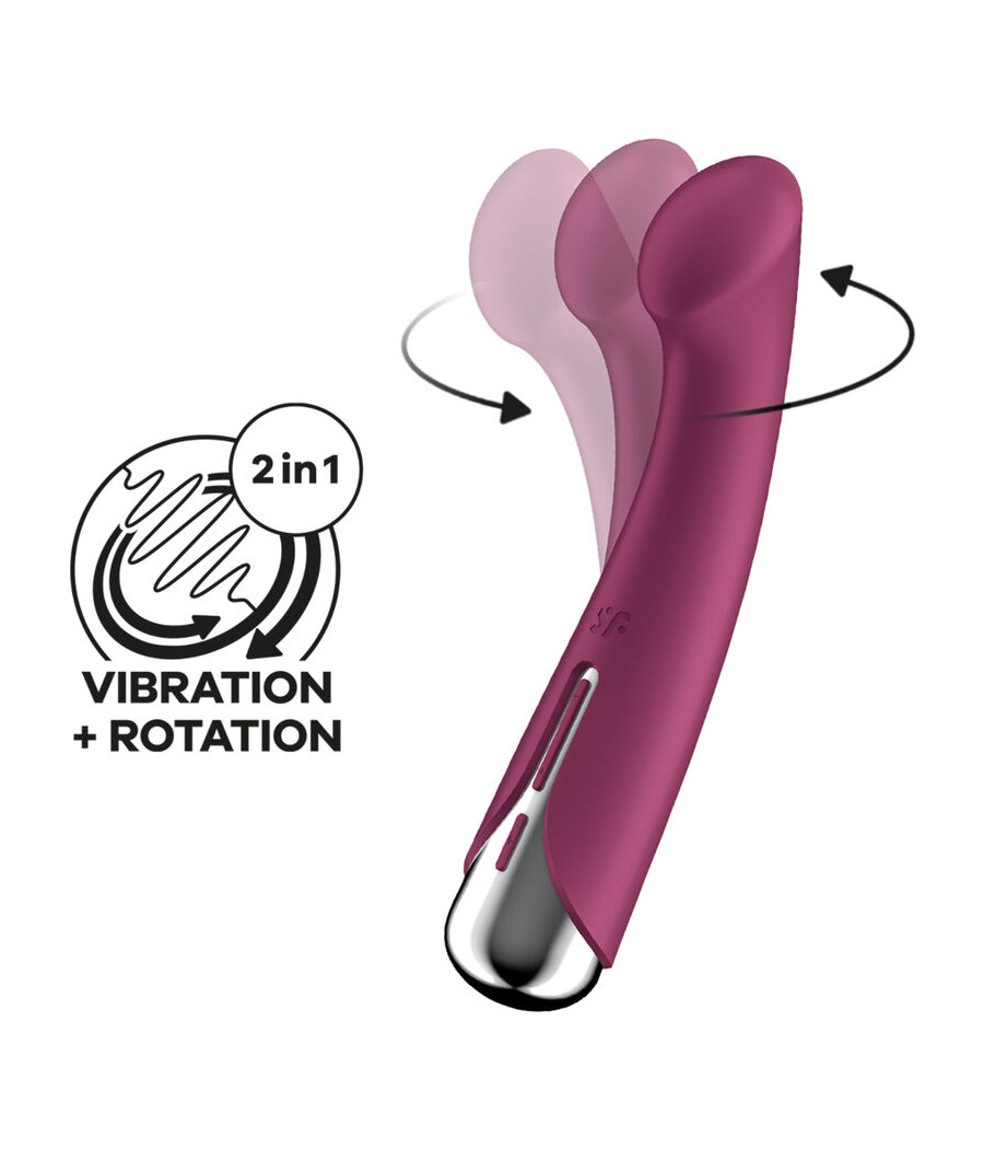 SATISFYER - SPINNING G-SPORT 1 VIBRADOR ROTATOR VERMELHO