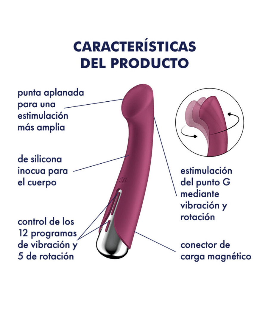 SATISFYER - SPINNING G-SPORT 1 VIBRATEUR ROTATOR ROUGE