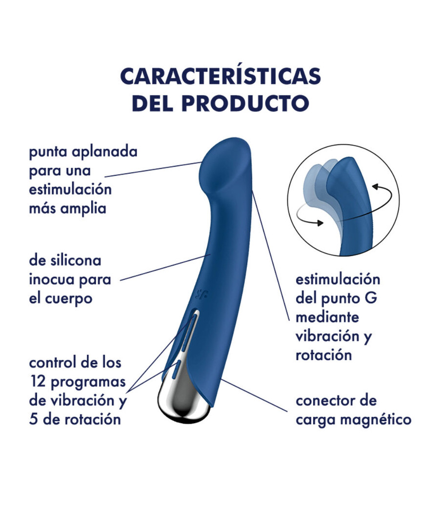 SATISFYER - SPINNING G-SPORT 1 ROTATOR VIBRATOR BLUE