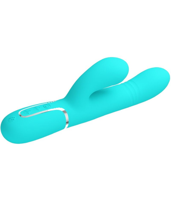 PRETTY LOVE - VIBRATEUR MULTIFONCTION G-SPOT VERT AQUA