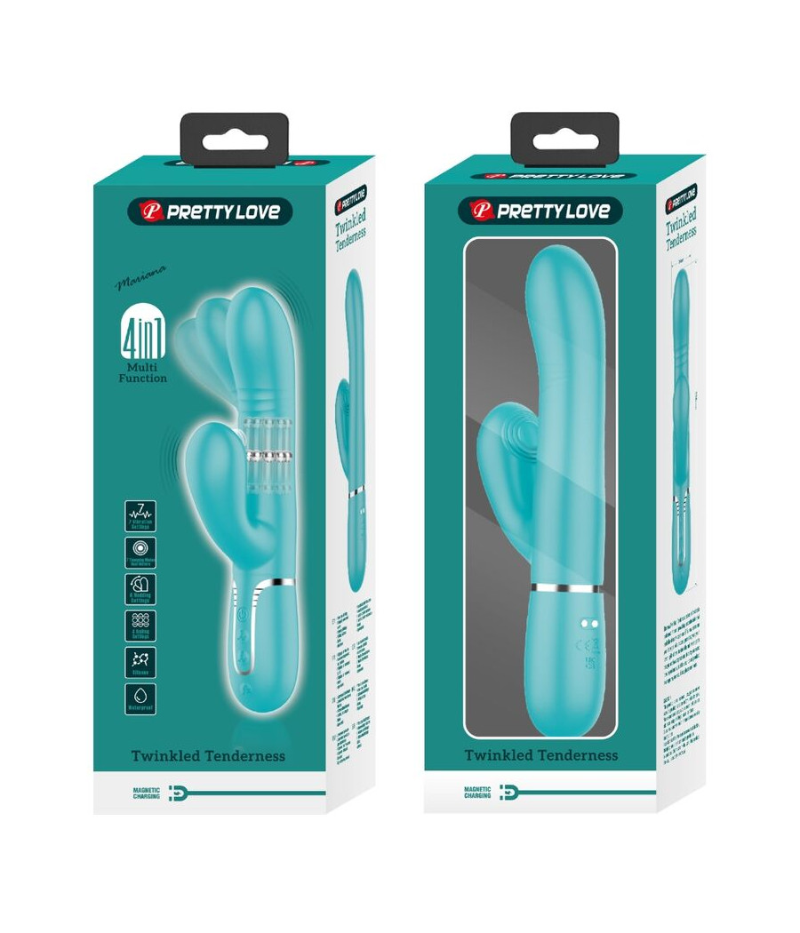 PRETTY LOVE - MULTIFUNKTIONS-G-SPOT-VIBRATOR AQUA GRÜN
