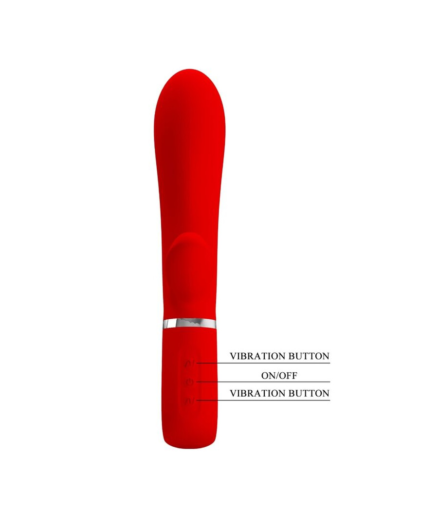 PRETTY LOVE - THOMAS VIBRADOR PUNTO G MULTIFUNCIÓN ROJO
