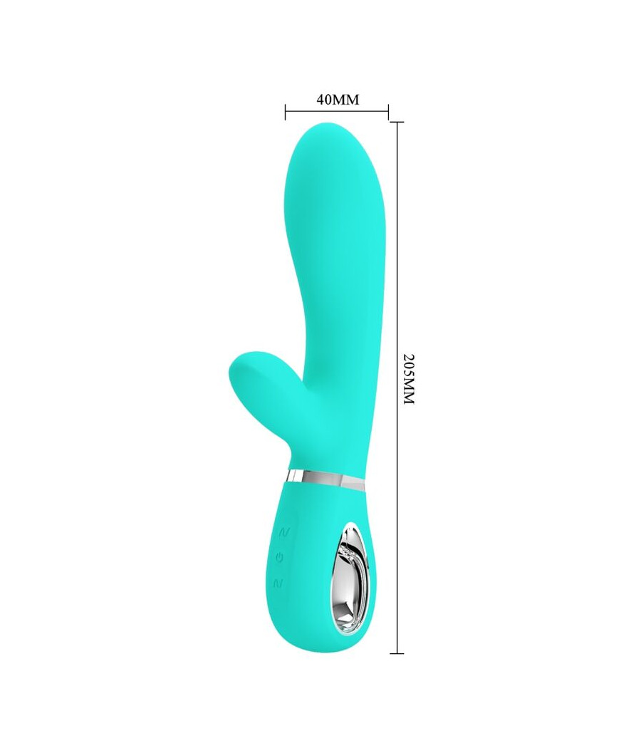PRETTY LOVE - VIBRATORE MULTIFUNZIONE G-SPOT THOMAS VERDE ACQUA