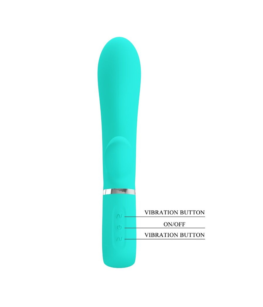 PRETTY LOVE - THOMAS MULTIFUNCTION G-SPOT VIBRATOR AQUA GREEN