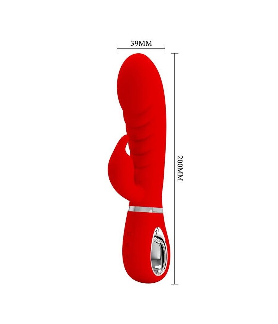 PRETTY LOVE - VIBRATEUR MULTIFONCTION G-SPOT PRESCOTT ROUGE