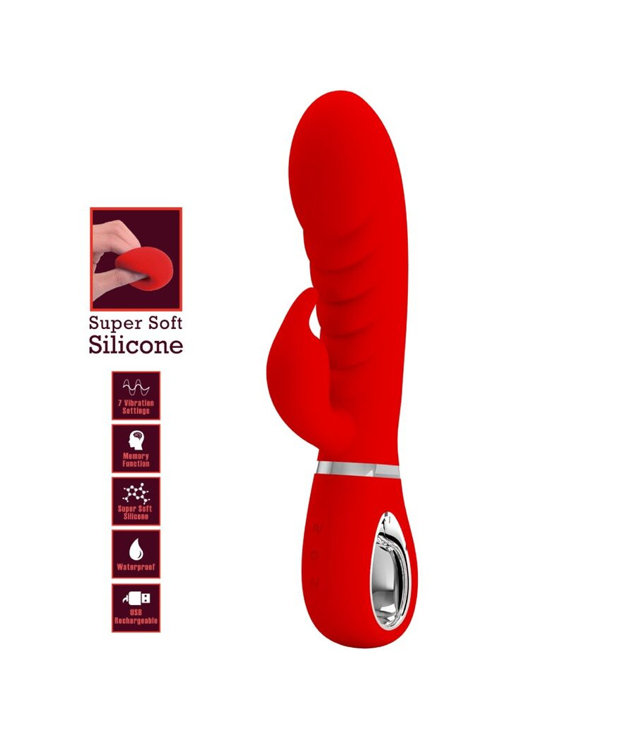 PRETTY LOVE - PRESCOTT MULTIFUNKTIONS-G-SPOT-VIBRATOR ROT