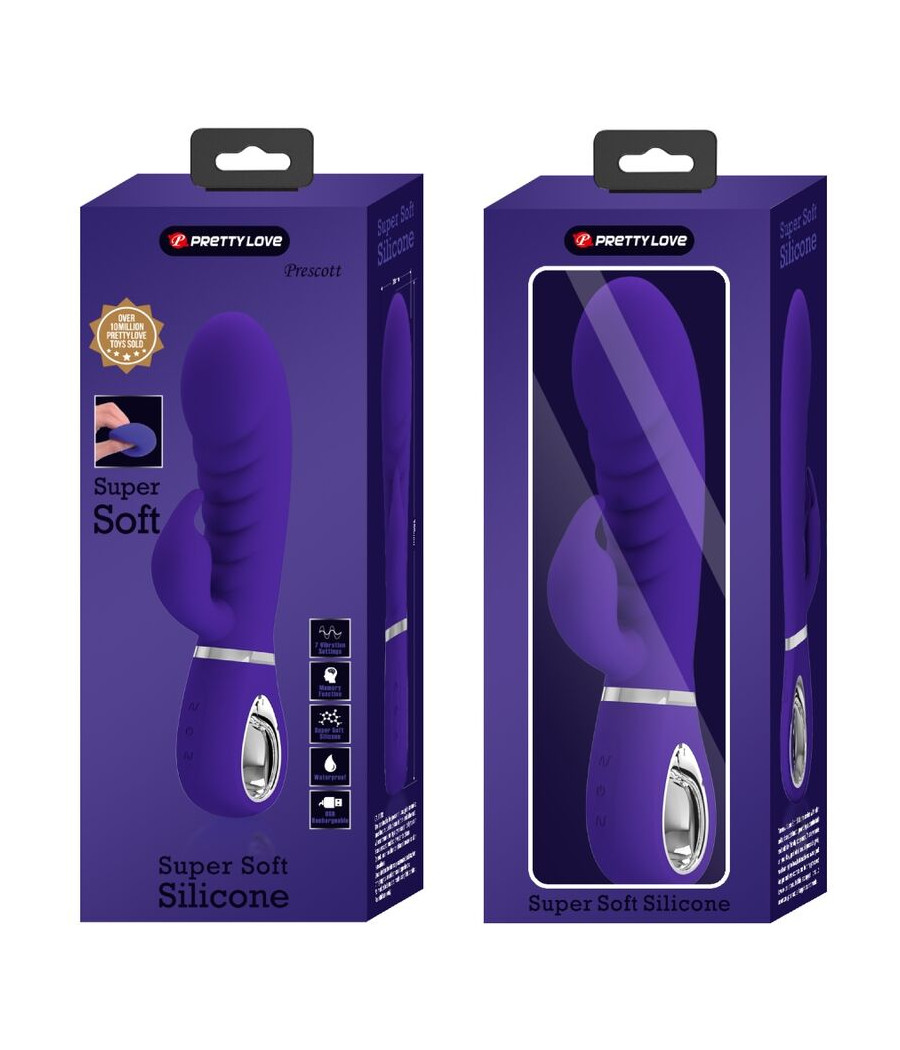 PRETTY LOVE - VIBRADOR PRESCOTT MULTIFUNO G-SPOT ROXO
