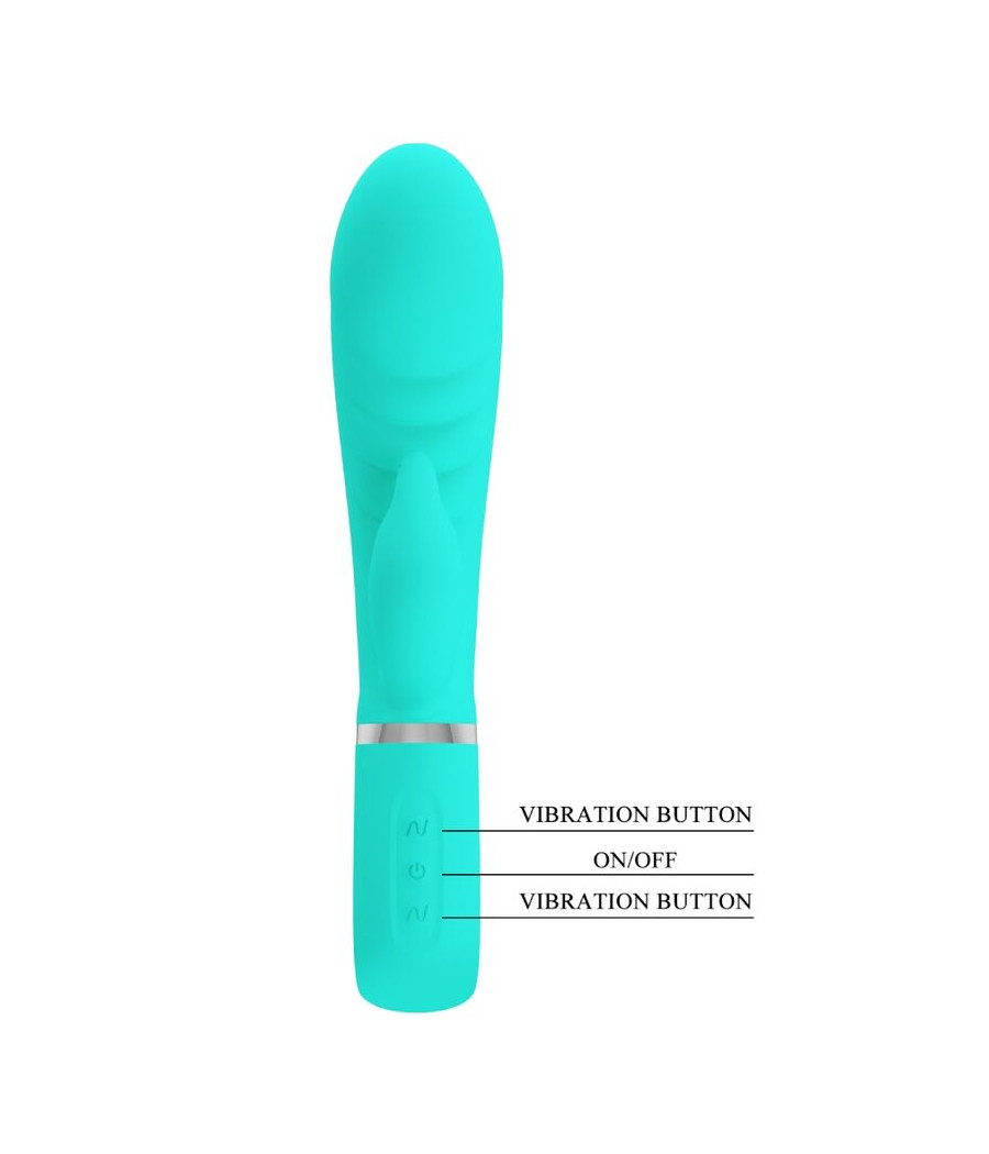PRETTY LOVE - PRESCOTT MULTIFUNKTIONS-G-SPOT-VIBRATOR AQUA GREEN