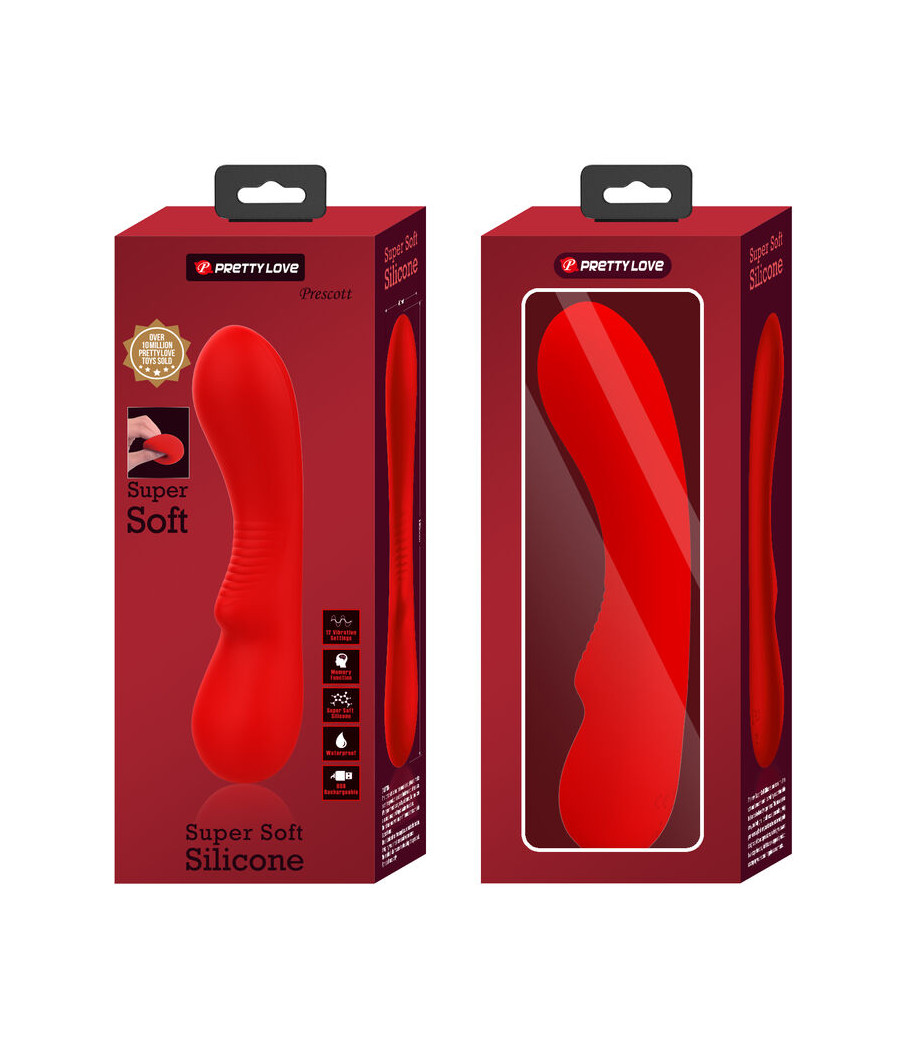 PRETTY LOVE - VIBRATEUR RECHARGEABLE PRESCOTT ROUGE