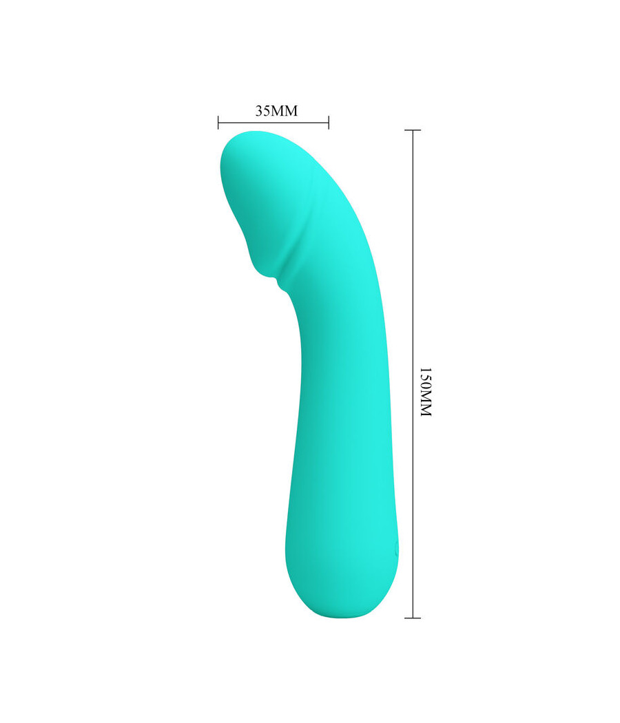 PRETTY LOVE - VIBRATEUR RECHARGEABLE CETUS VERT AQUA