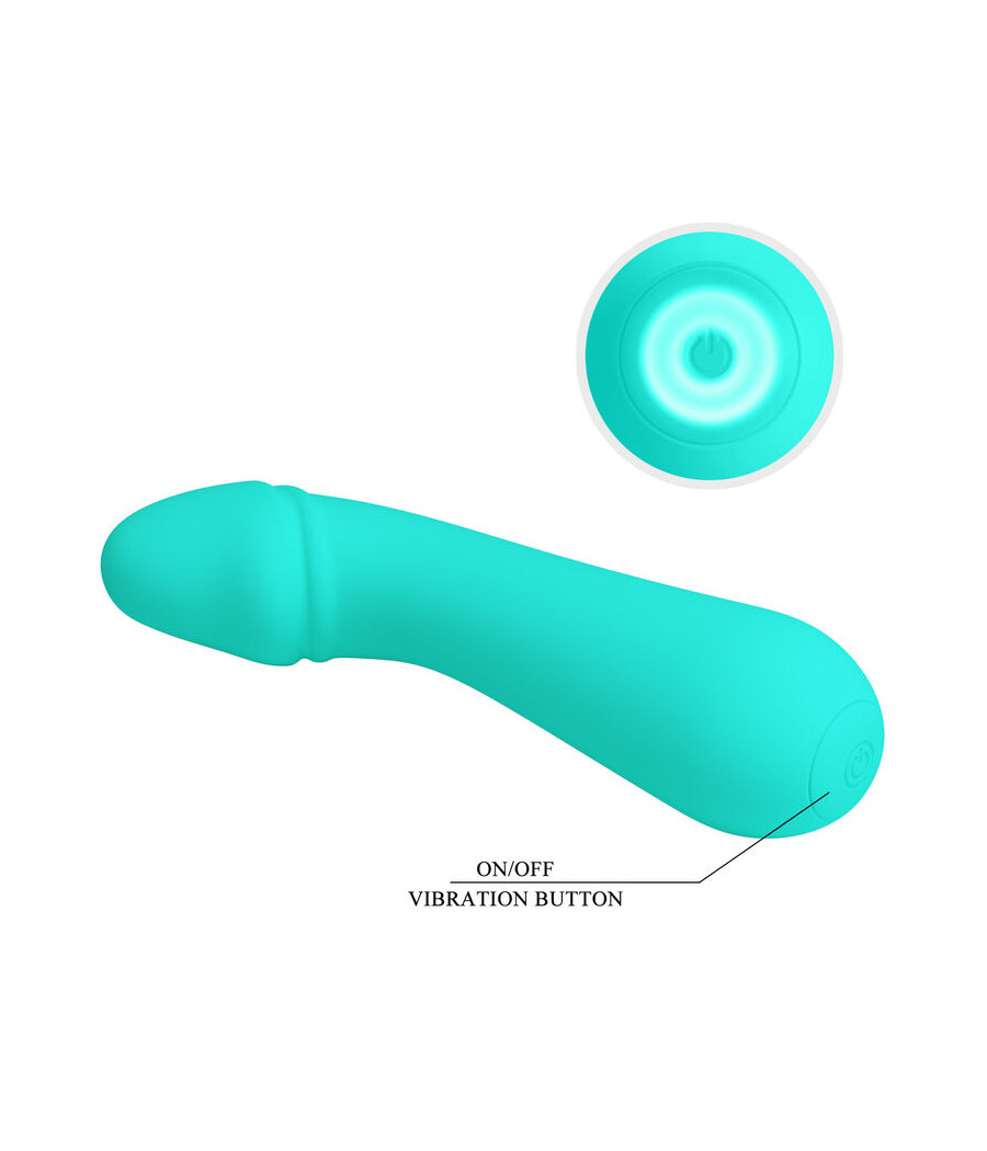PRETTY LOVE - VIBRATEUR RECHARGEABLE CETUS VERT AQUA