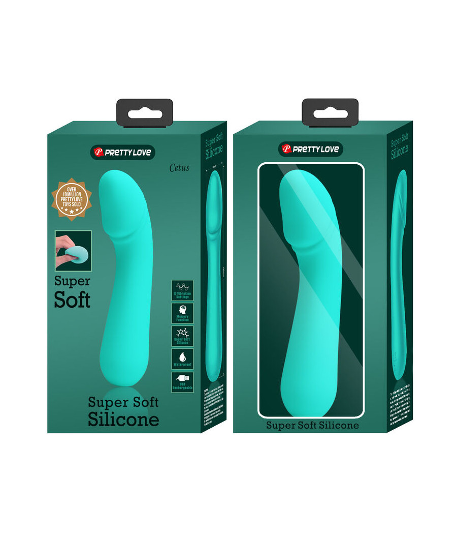 PRETTY LOVE - CETUS RECHARGEABLE VIBRATOR AQUA GREEN