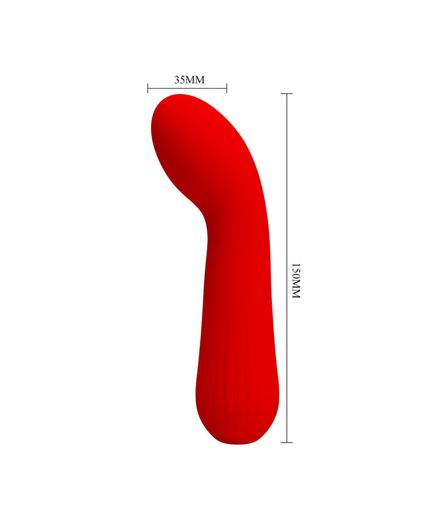 PRETTY LOVE - VIBRADOR RECARREGVEL FAUN VERMELHO