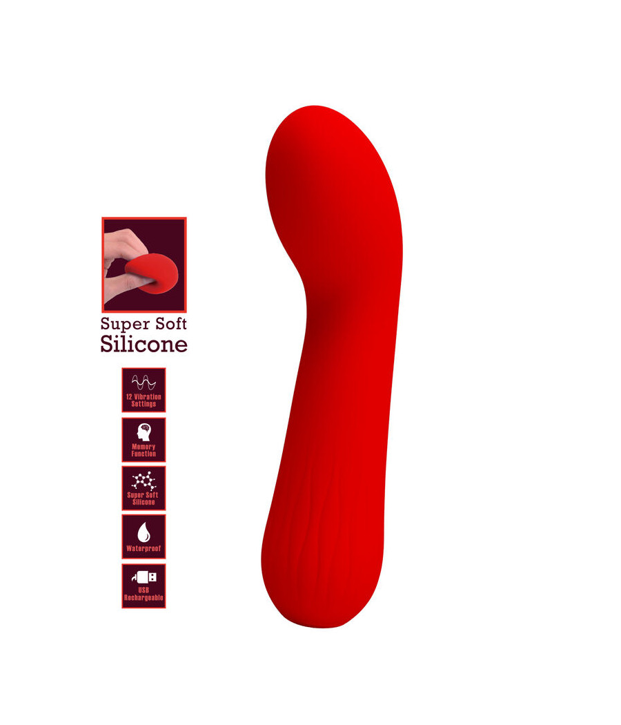 PRETTY LOVE - VIBRATEUR RECHARGEABLE FAUN ROUGE