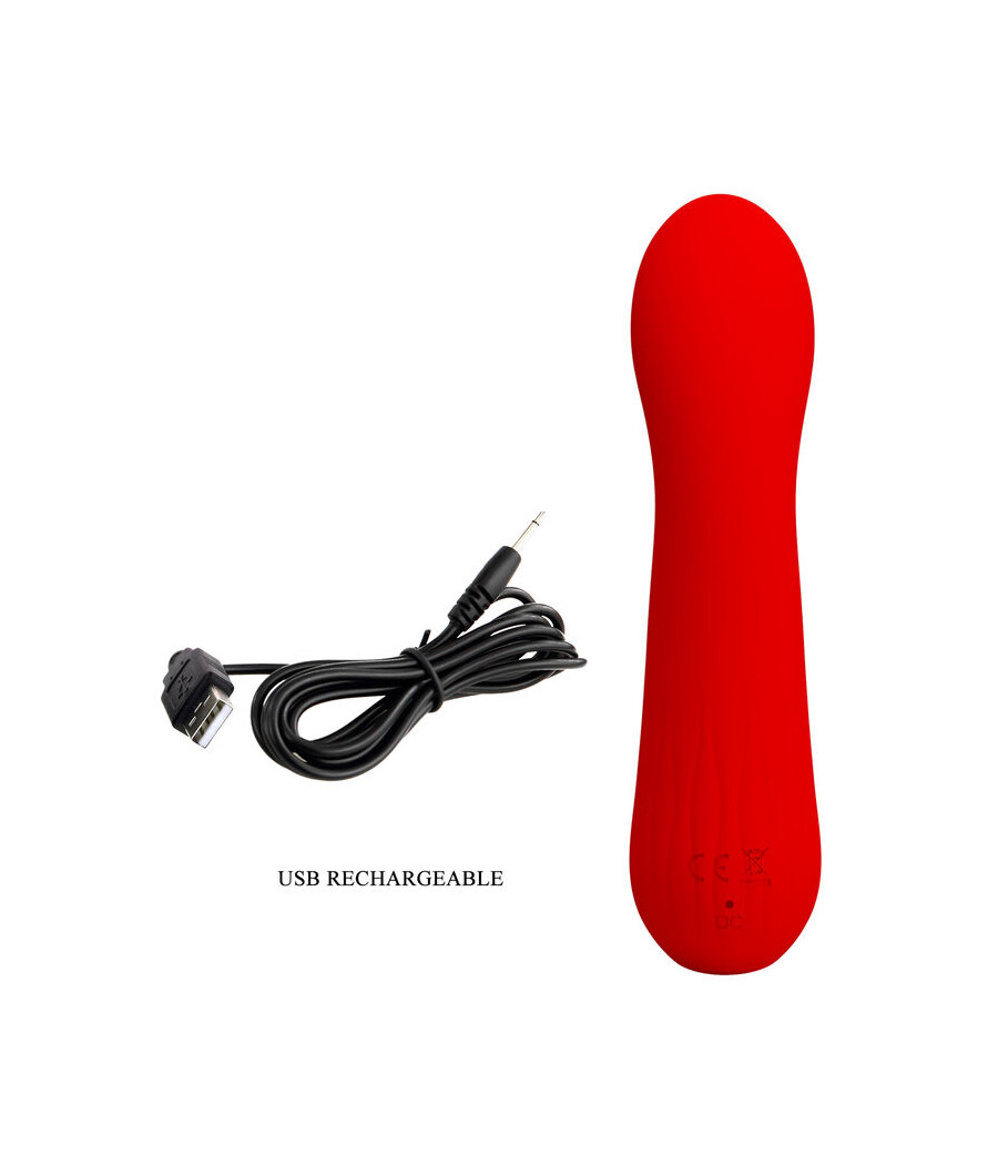 PRETTY LOVE - VIBRATEUR RECHARGEABLE FAUN ROUGE