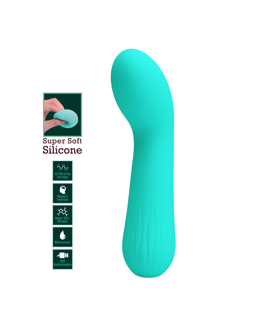 PRETTY LOVE - VIBRATEUR RECHARGEABLE FAUN VERT AQUA