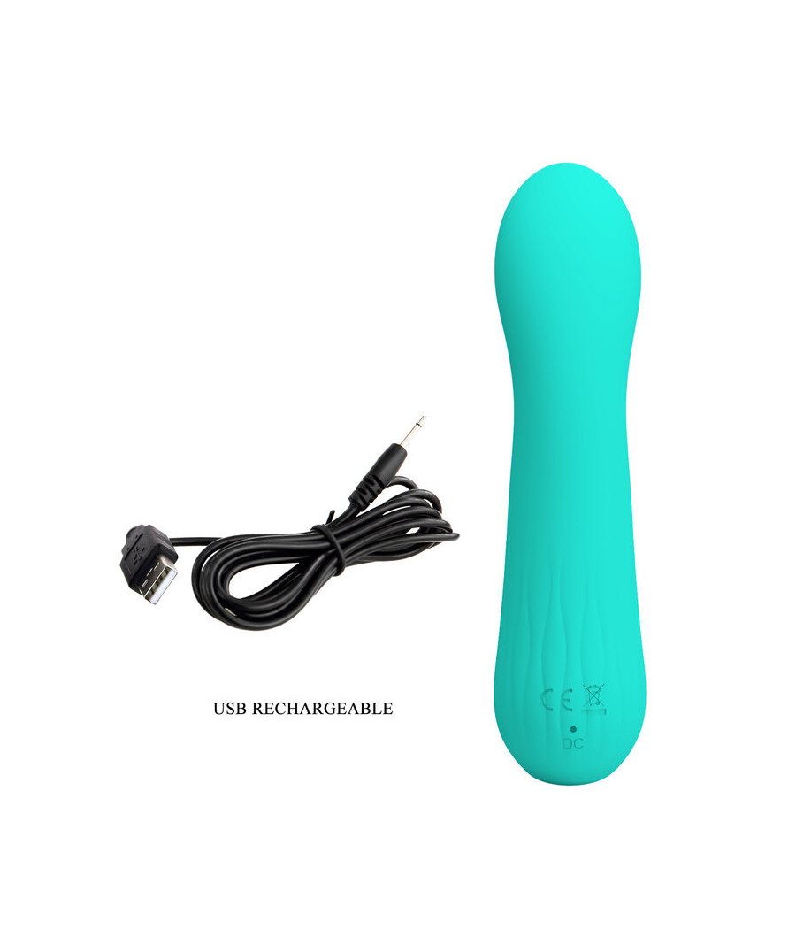 PRETTY LOVE - VIBRATEUR RECHARGEABLE FAUN VERT AQUA