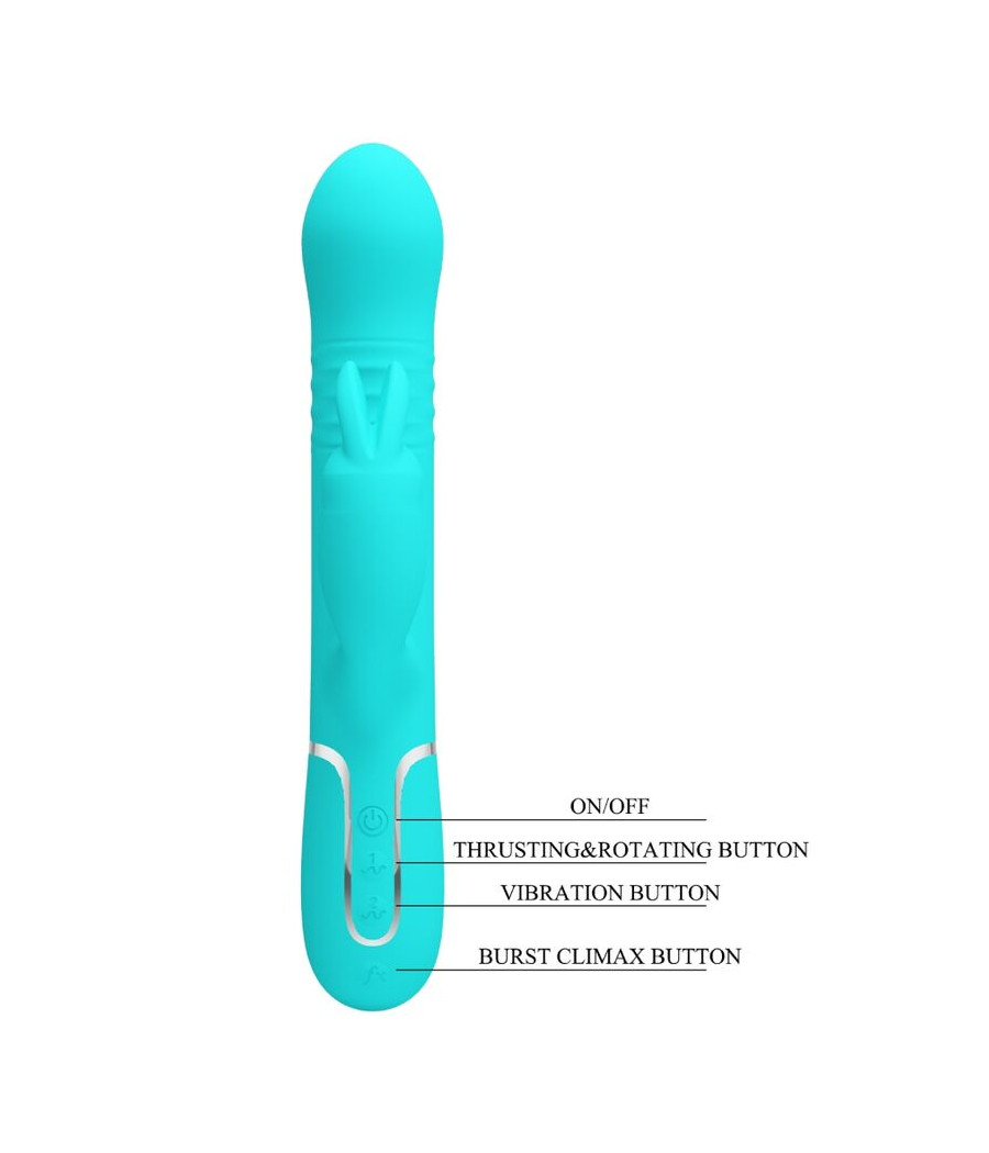PRETTY LOVE - COALE RABBIT VIBRATOR PEARLS AQUA GREEN