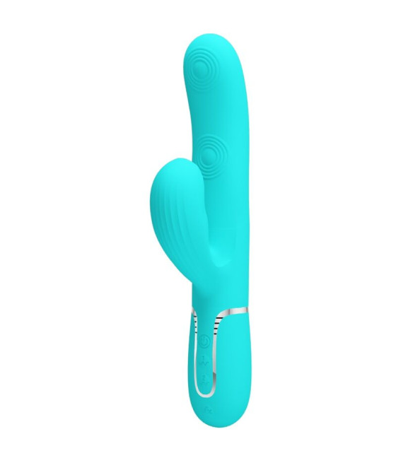 PRETTY LOVE - PERLITA MULTIFUNCTION 3 IN 1 G-SPOT VIBRATOR AQUA GREEN
