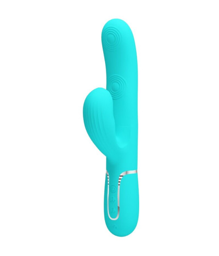 PRETTY LOVE - PERLITA MULTIFUNCTION 3 IN 1 G-SPOT VIBRATOR AQUA GREEN