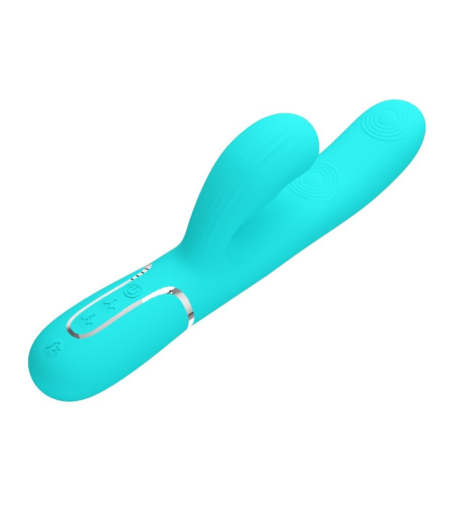 PRETTY LOVE - PERLITA MULTIFUNCTION 3 IN 1 G-SPOT VIBRATOR AQUA GREEN