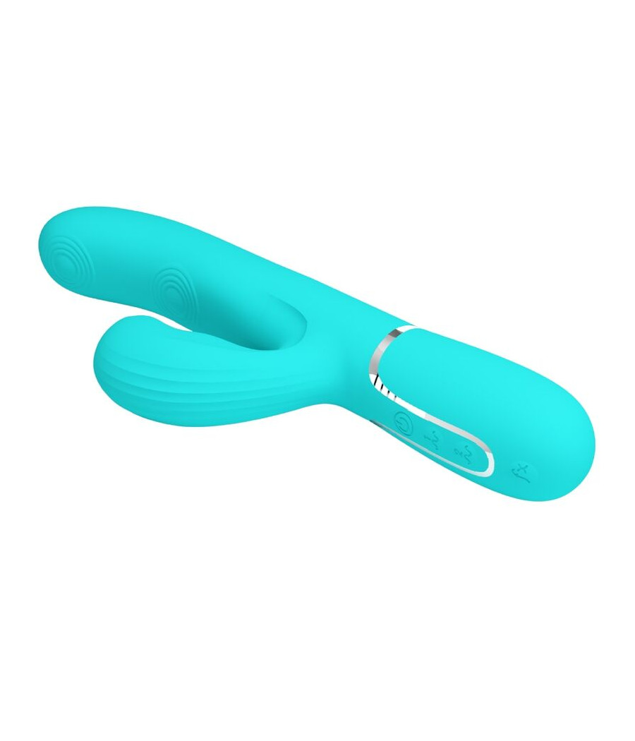 PRETTY LOVE - PERLITA MULTIFUNCTION 3 IN 1 G-SPOT VIBRATOR AQUA GREEN