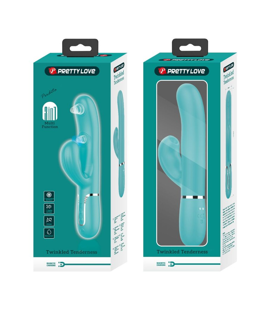 PRETTY LOVE - PERLITA MULTIFUNCTION 3 IN 1 G-SPOT VIBRATOR AQUA GREEN