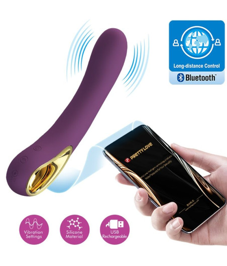 PRETTY LOVE - ETHAN WIEDERAUFLADBARER VIBRATOR LILA