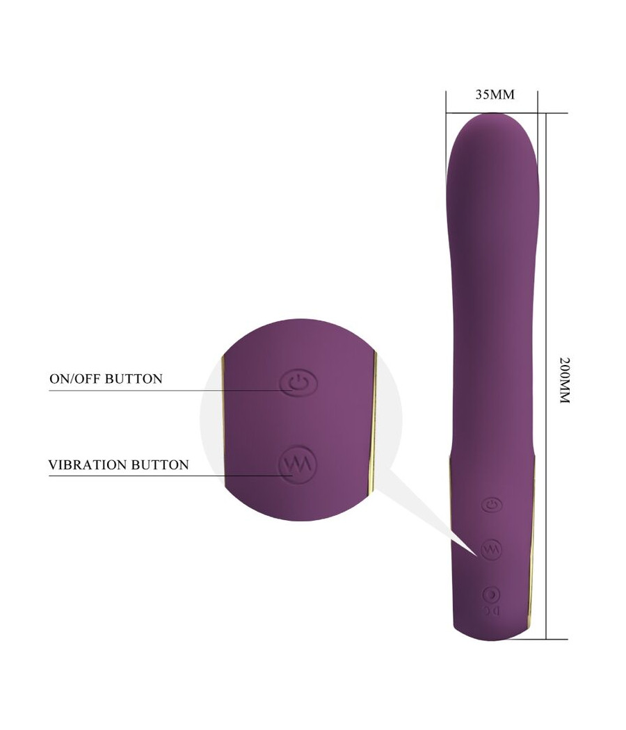 PRETTY LOVE - ETHAN VIBRADOR RECARREGVEL ROXO
