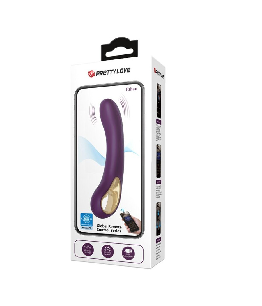 PRETTY LOVE - ETHAN VIBRADOR RECARREGVEL ROXO