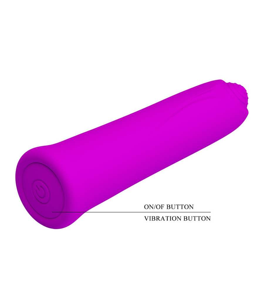 PRETTY LOVE - CURTIS MINI VIBRADOR SUPER POWER 12 VIBRACIONES SILICONA VIOLETA